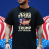 Jesus Is My Savior Trump Is My President Trump 2024 USA Flag T-Shirt
