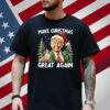 Make Christmas Great Again Funny Santa Trump 2024 Xmas Men T-Shirt