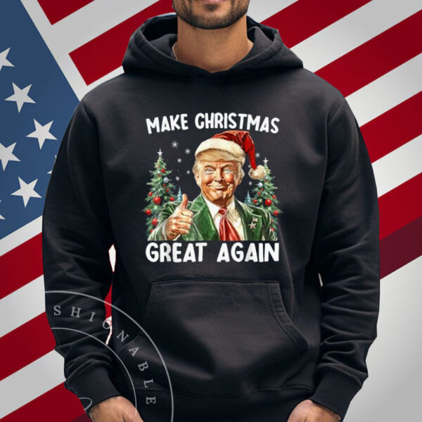 Make Christmas Great Again Funny Santa Trump 2024 Xmas Men T-Shirt