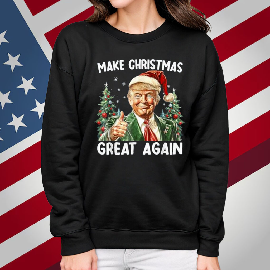 Make Christmas Great Again Funny Santa Trump 2024 Xmas Men T-Shirt