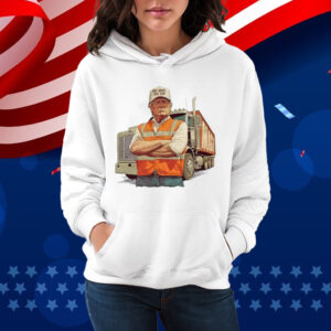 Trump With Garbage Truck, Humorous Trump Christmas T-Shirt