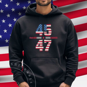 Trump Won 2024 45 47Th President Usa Flag 2025 T-Shirt