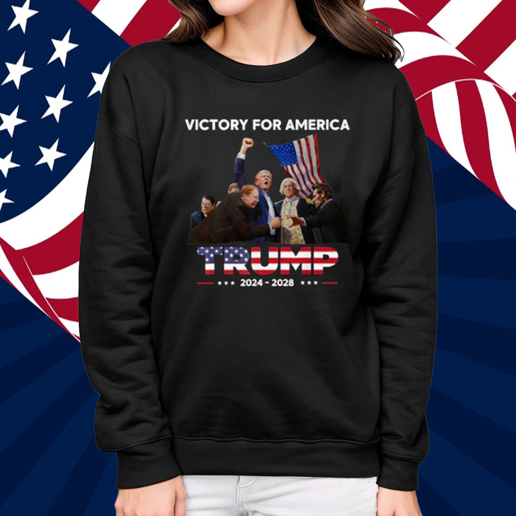 Victory For America President Trump 2024 2028 T-Shirt
