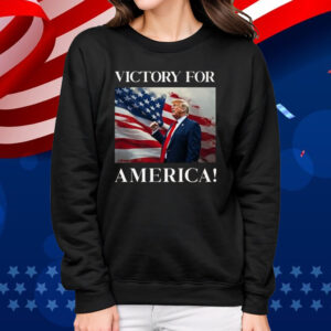 Victory For America President Trump 2024 USA Flag T-Shirt
