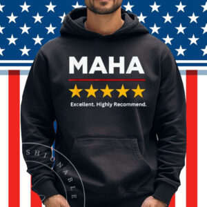 America TRUMP Fight MAHA MAGA Dark DOGE 5 STAR Rating T-Shirt