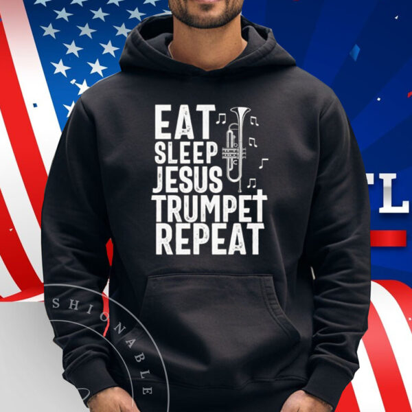 Christian Trumpet Player Music Worship Fun Trumpeter Jesus Tee Shirt