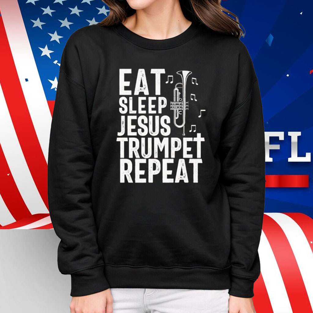 Christian Trumpet Player Music Worship Fun Trumpeter Jesus Tee Shirt