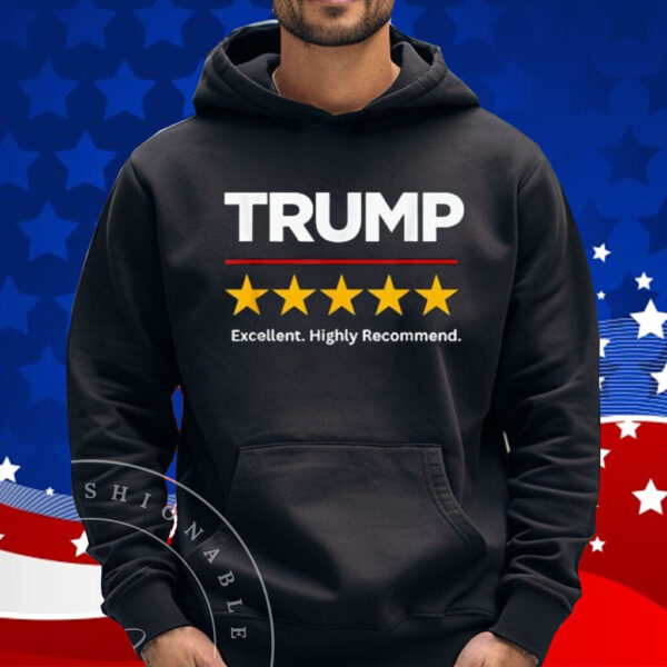 Funny! America TRUMP Fight MAHA MAGA Dark DOGE 5 STAR Rating T-Shirt