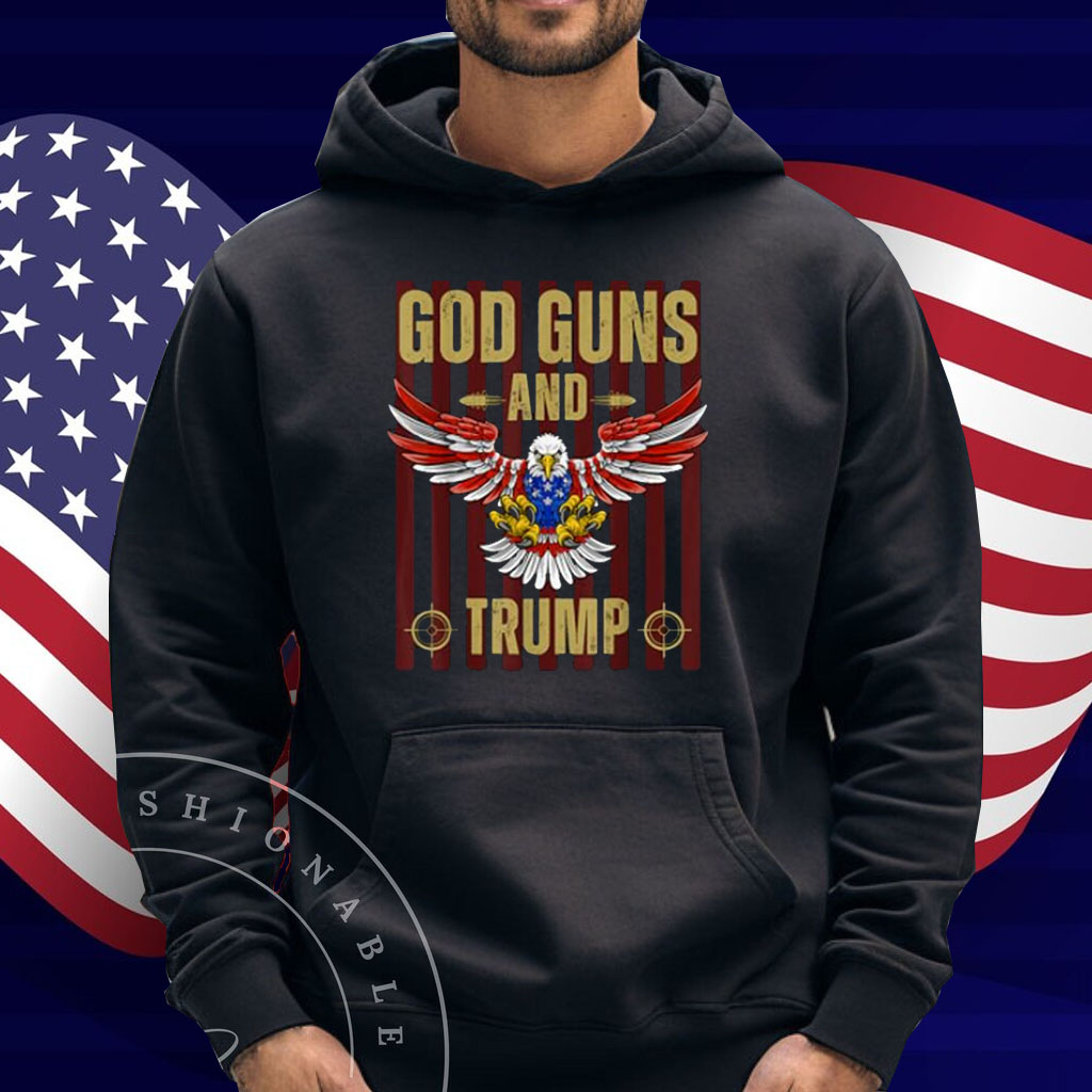 Patriotic Eagle God Guns and Trump Men's Wear T-Shirt