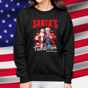 Santa's Favorite Felon Since 2024 Christmas Xmas Funny Trump T-Shirt