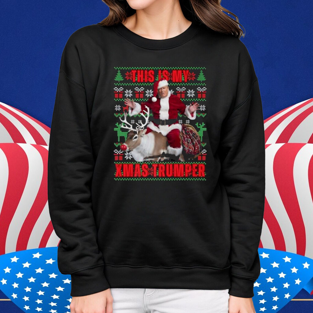 This Is My Christmas Trumper, Trump MAGA Pajamas Ugly 2025 T-Shirt