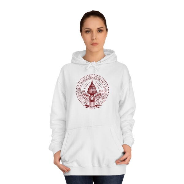 Trump Inaugural Seal White Crewneck Fleece Hoodie
