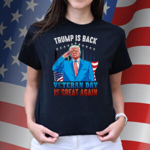 Trump is Back Veterans Day is Great Again American Flag Shirt