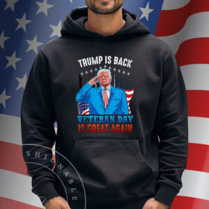 Trump is Back Veterans Day is Great Again American Flag Shirt